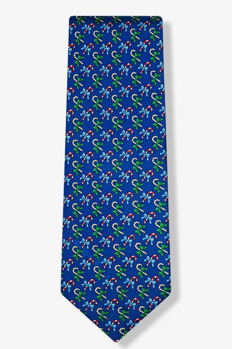 Ties A Good Cane-ing Navy Blue Tie Fashion