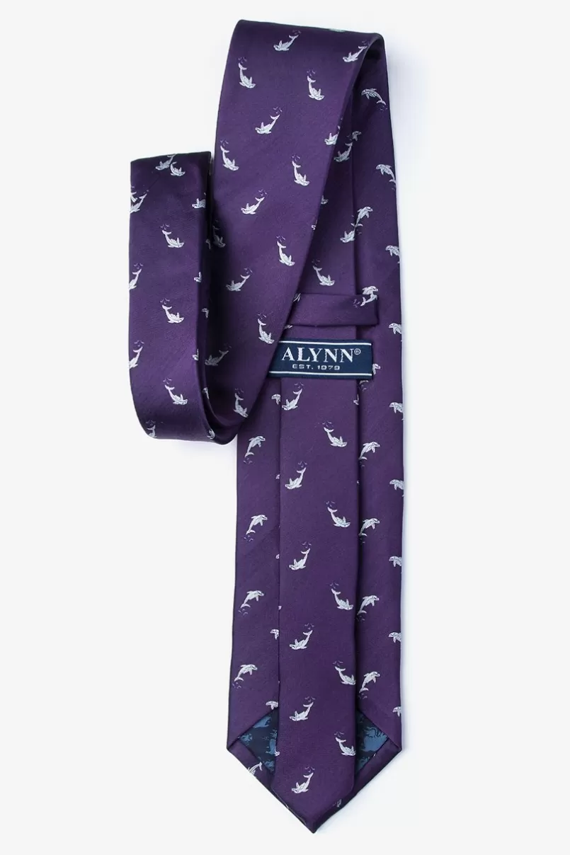 Ties A Porpoise-ful Life Purple Tie Outlet