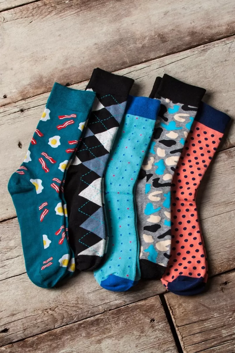 Ties Abstract camouflage Sock Gray Discount