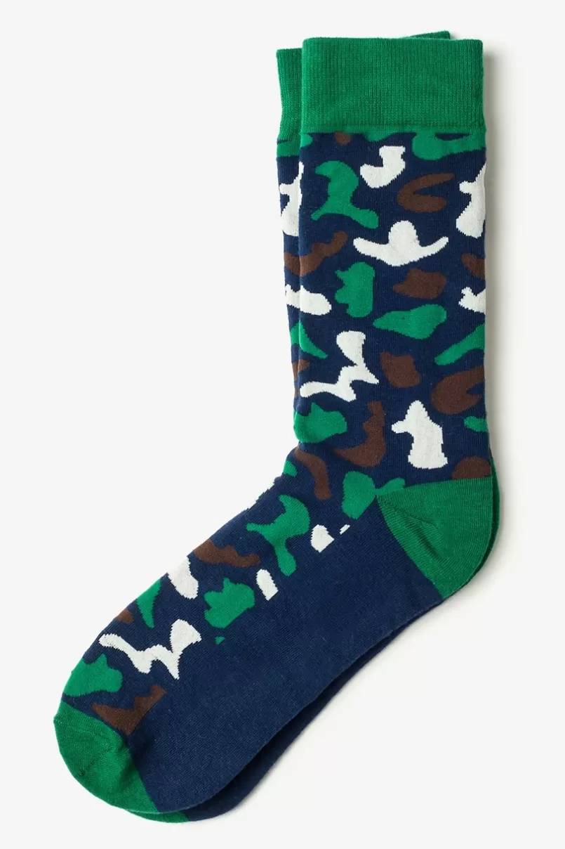 Ties Abstract camouflage Navy Blue Sock NavyBlue Outlet