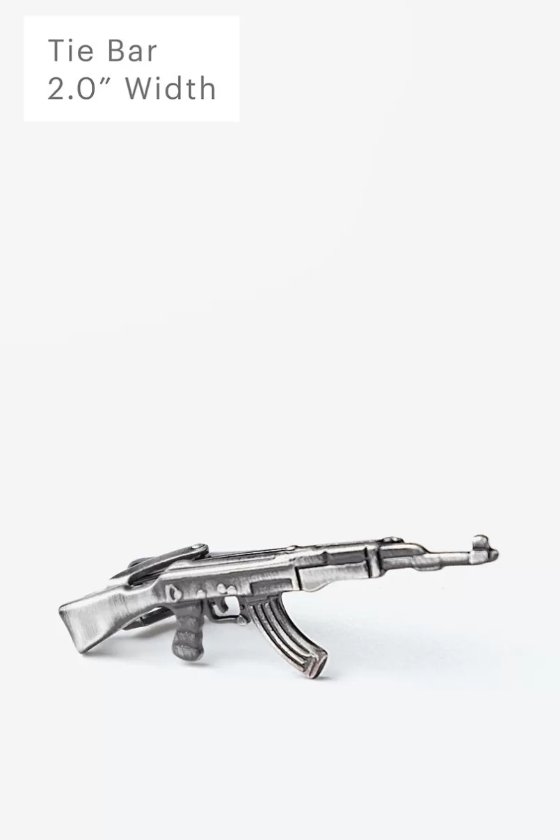 Ties AK-47 Antiqued Silver Tie Bar Outlet