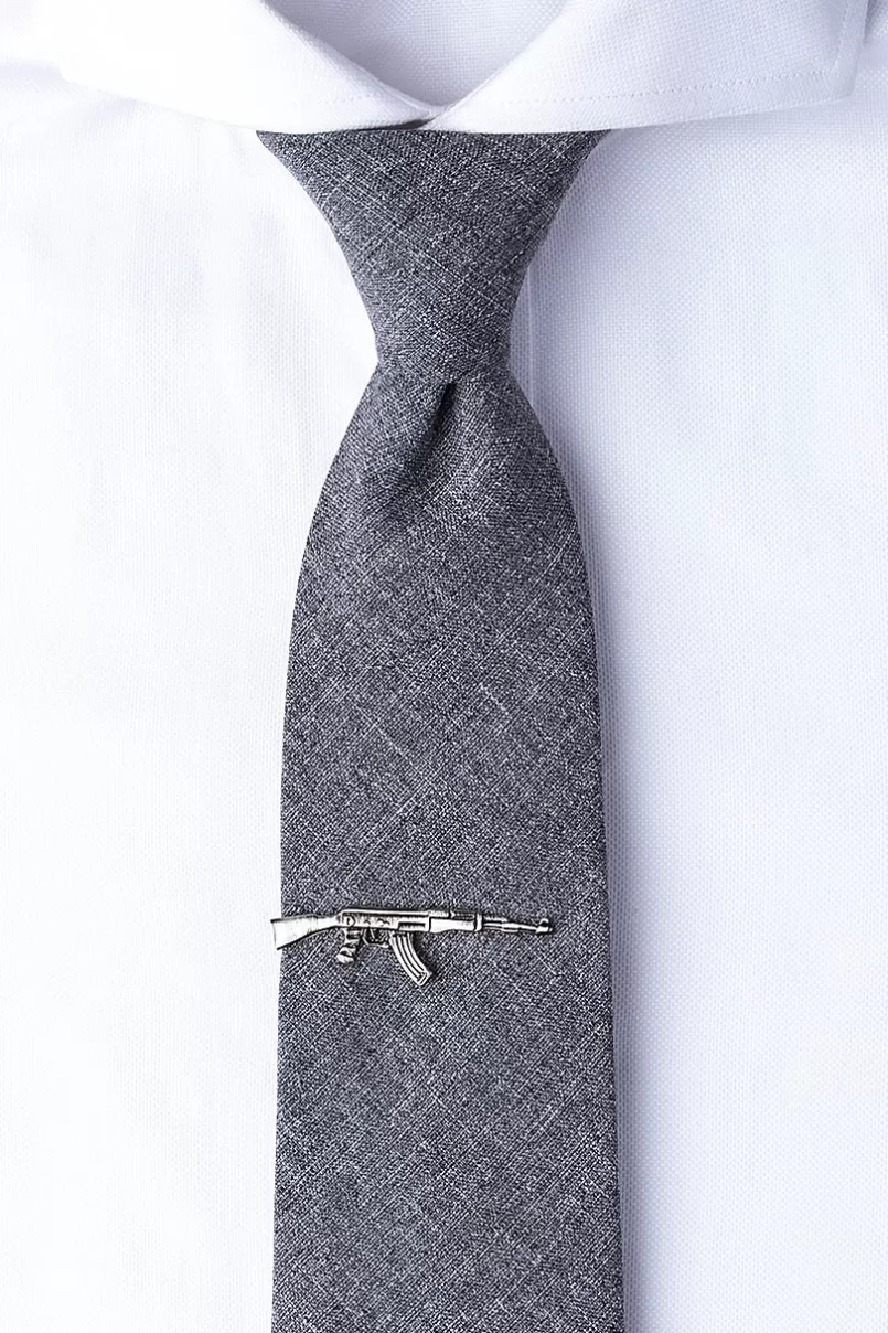 Ties AK-47 Antiqued Silver Tie Bar Outlet
