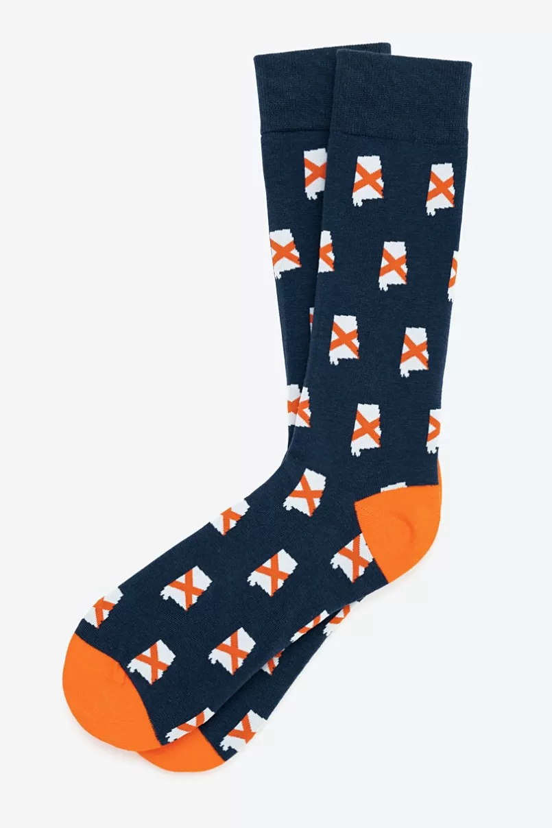 Ties Alabama State Flag Navy Blue Sock NavyBlue Best Sale