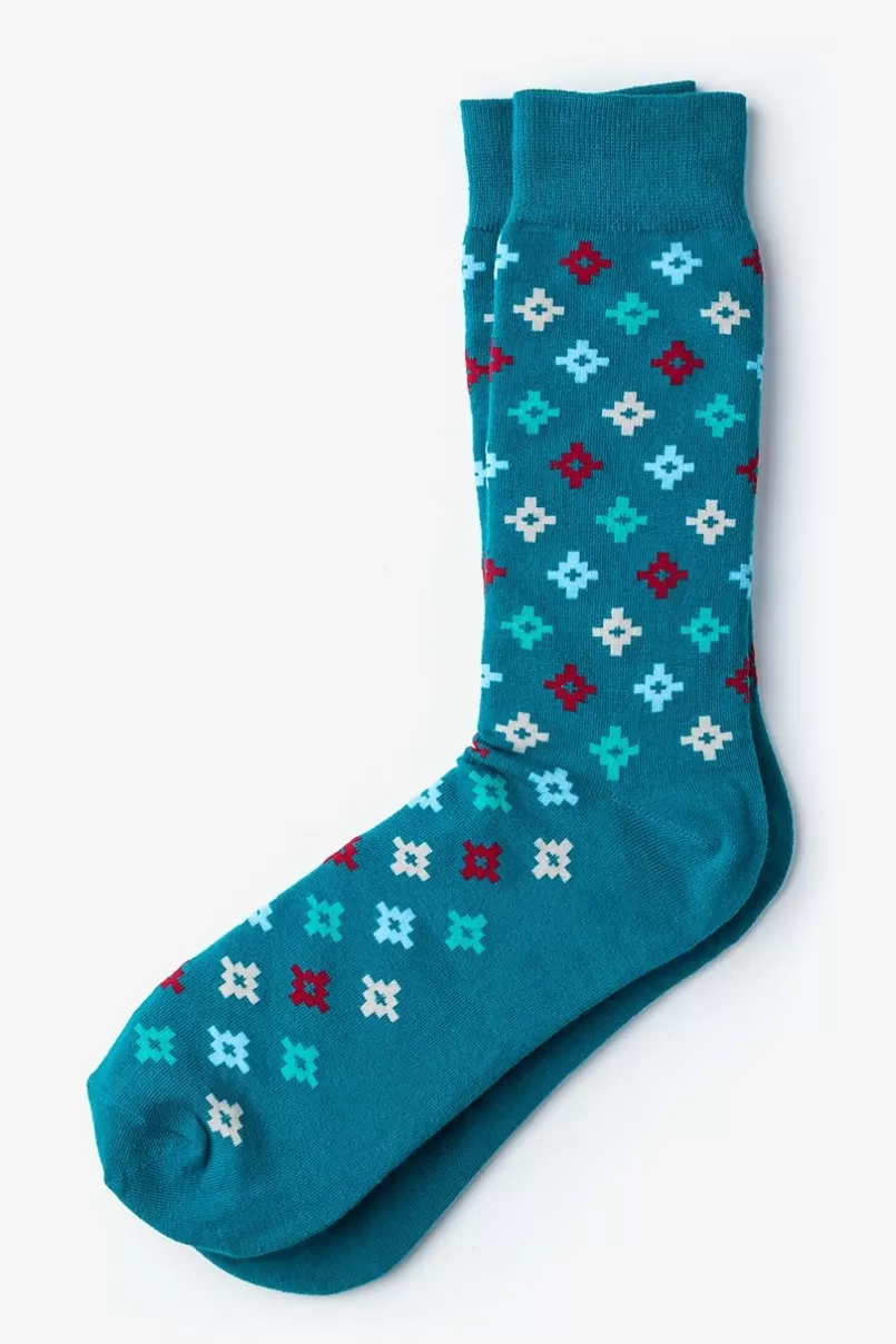 Ties Alamitos Sock Turquoise Outlet