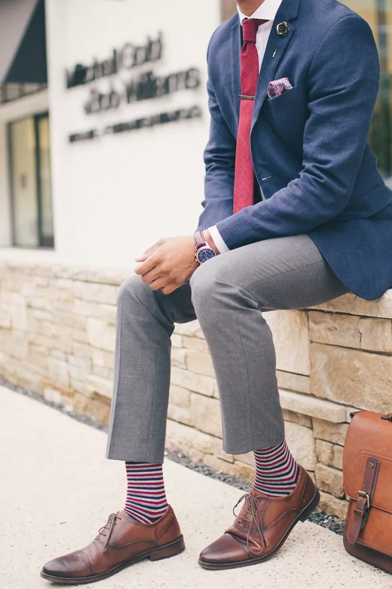Ties Alexander Sock Burgundy Flash Sale