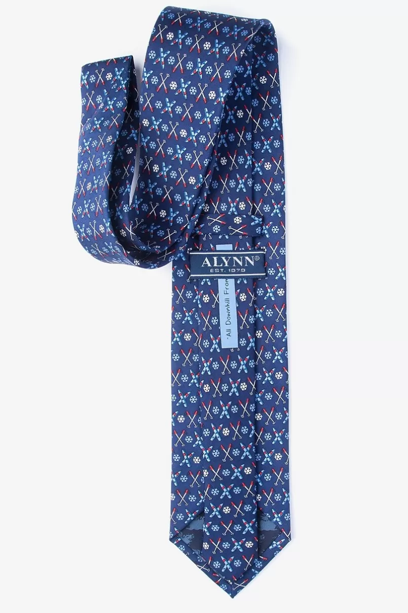 Ties All Downhill From Here Navy Blue Tie NavyBlue Cheap