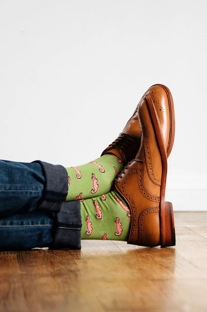 Ties Alligator Sock Green Outlet