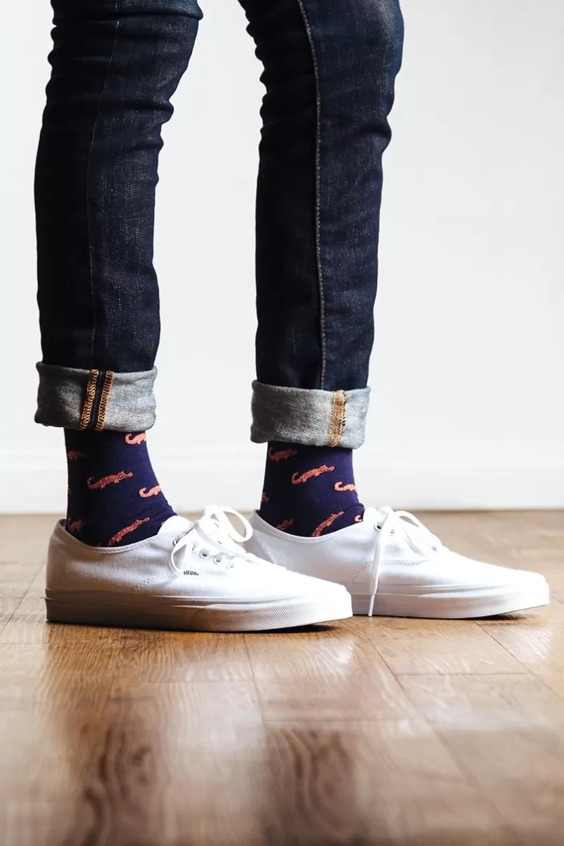 Ties Alligator Navy Blue Sock NavyBlue Sale