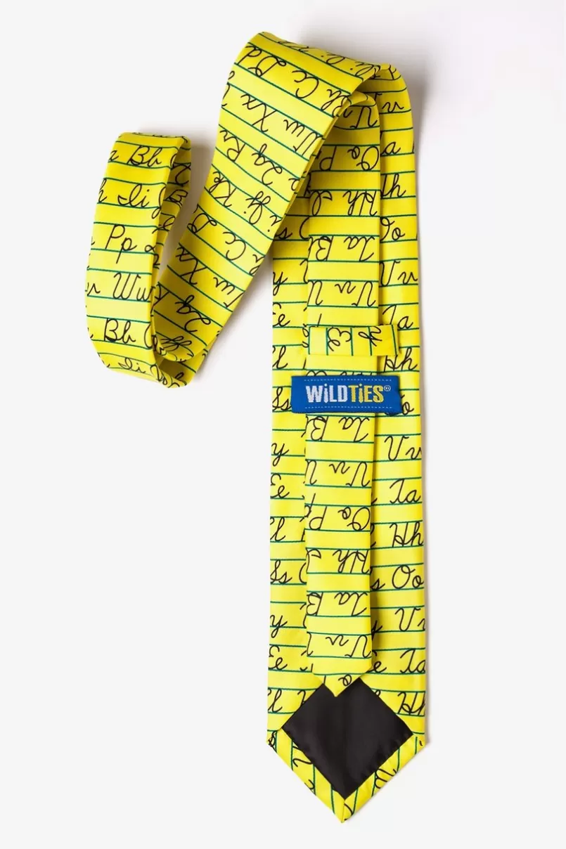 Ties Alphabet Yellow Tie Outlet