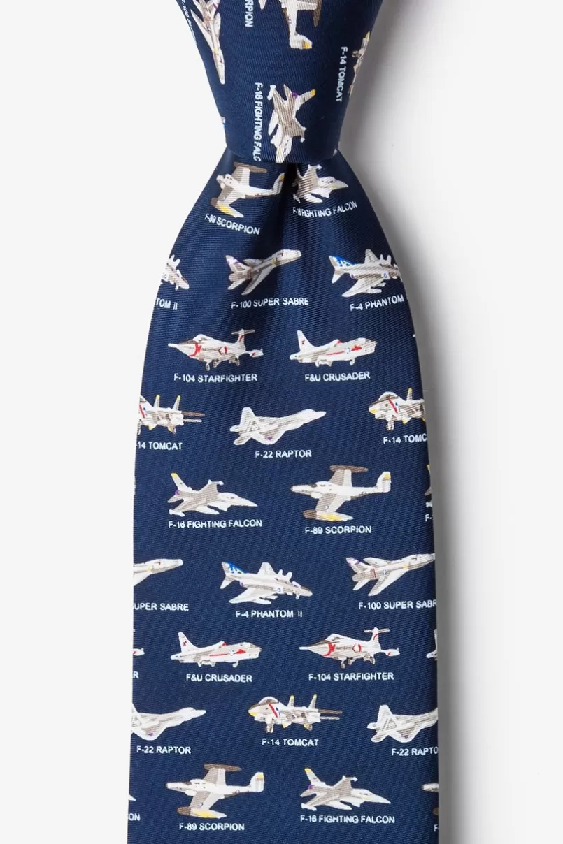 Ties American Fighter Jets Navy Blue Tie Outlet