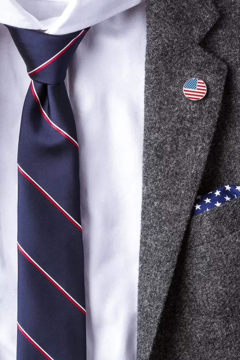 Ties American Flag Red Lapel Pin Cheap