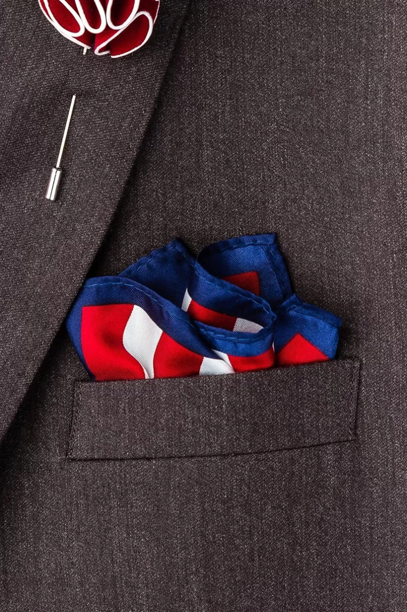 Ties American Flag Red Pocket Square Best