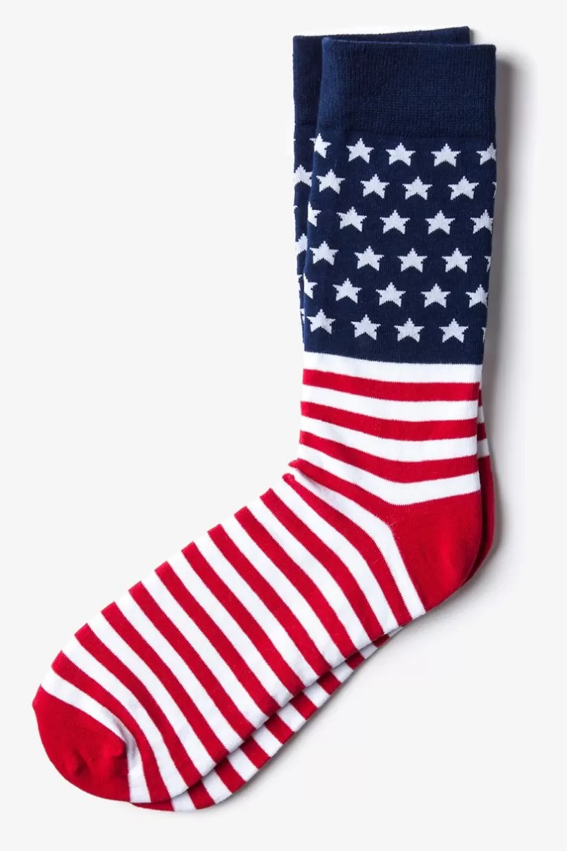 Ties American Flag Red Sock Shop