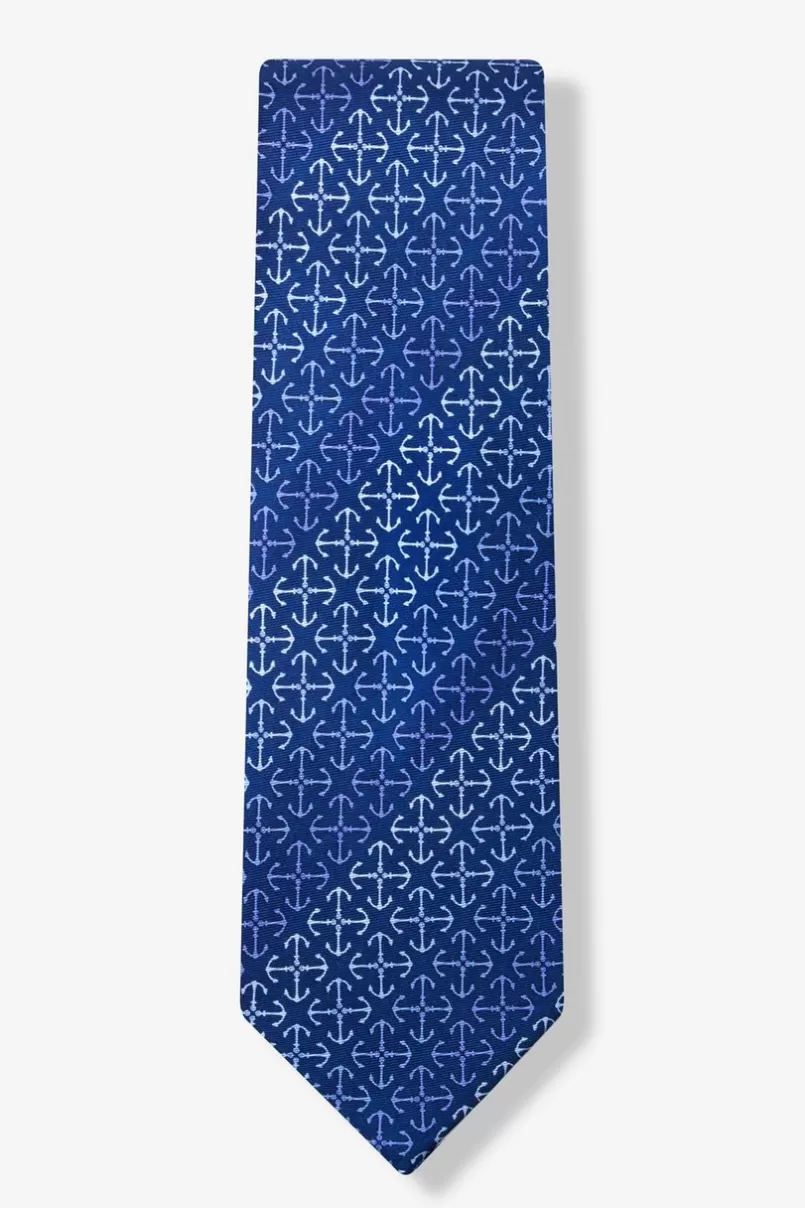 Ties Anchors Aweigh Navy Blue Tie Cheap