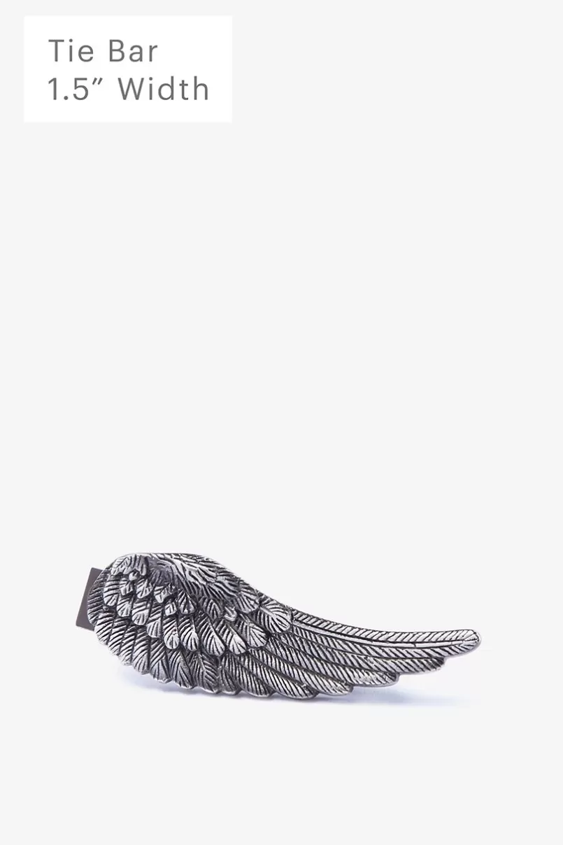 Ties Angel Wing Antiqued Silver Tie Bar AntiquedSilver Cheap