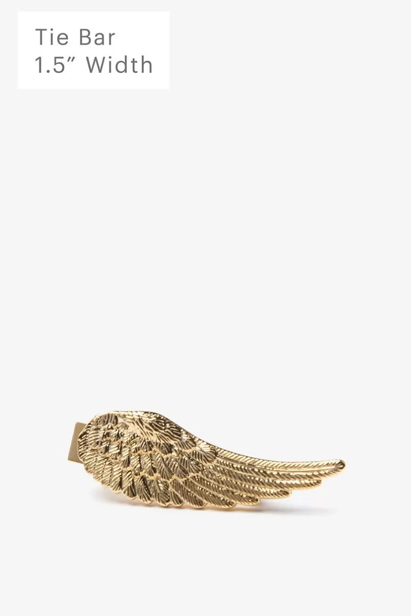 Ties Angel Wing Tie Bar Gold Fashion