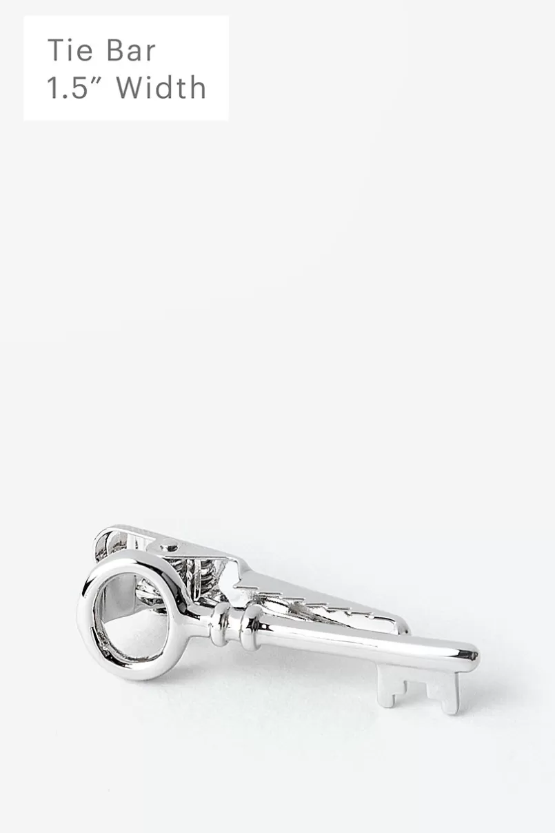 Ties Antique Key Tie Bar Silver Discount