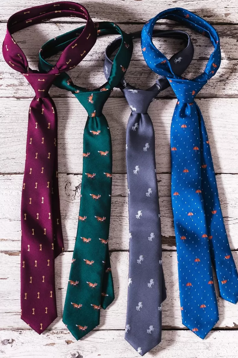 Ties Antique Keys Burgundy Skinny Tie Cheap