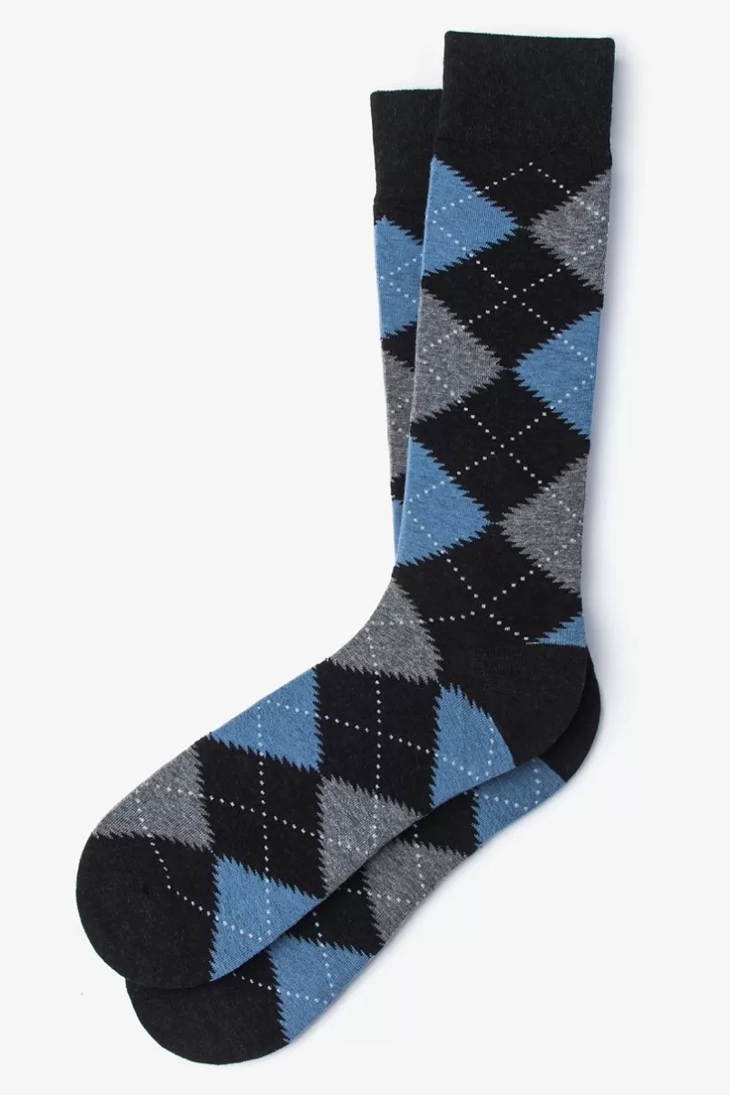 Ties Argyle Assassin Sock Black Clearance
