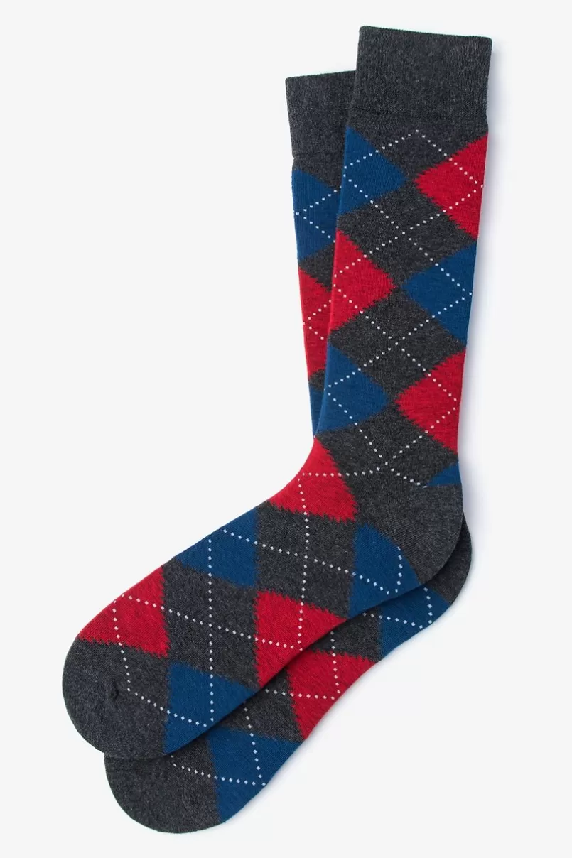Ties Argyle Assassin Sock Charcoal Online