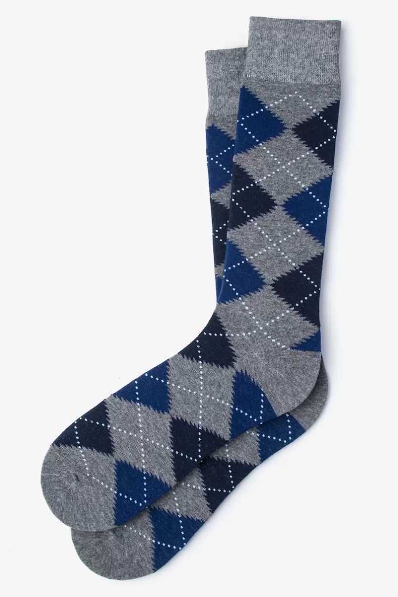Ties Argyle Assassin Sock Cobalt Clearance