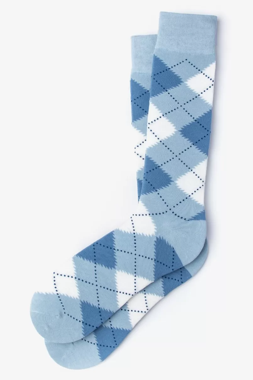 Ties Argyle Assassin Pale Blue Sock PaleBlue Best