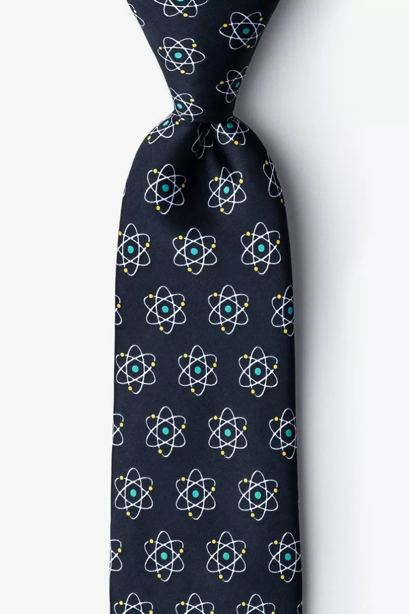 Ties Atomic Nucleus Extra Long Tie Black New