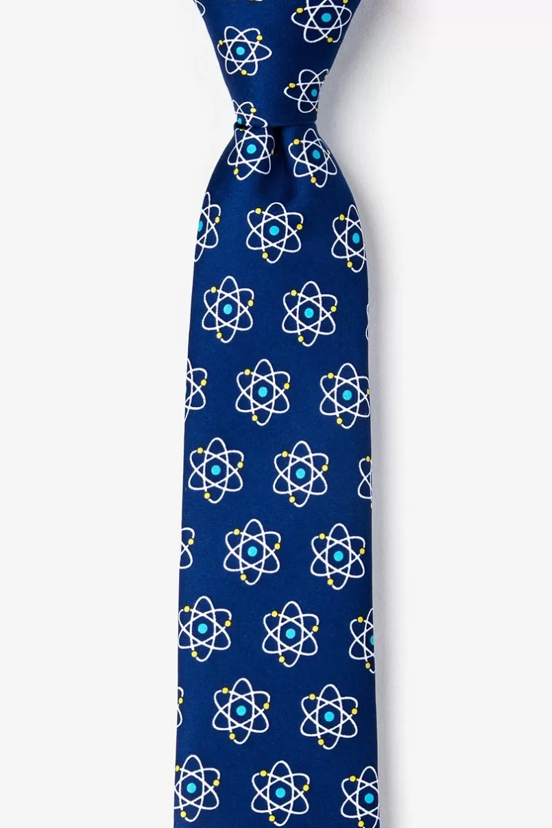 Ties Atomic Nucleus Navy Blue Skinny Tie NavyBlue Cheap