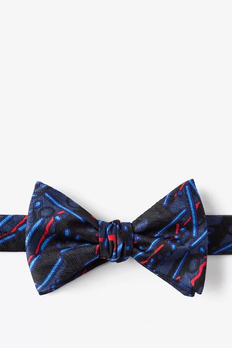 Ties Avian Flu Black Self-Tie Bow Tie Flash Sale