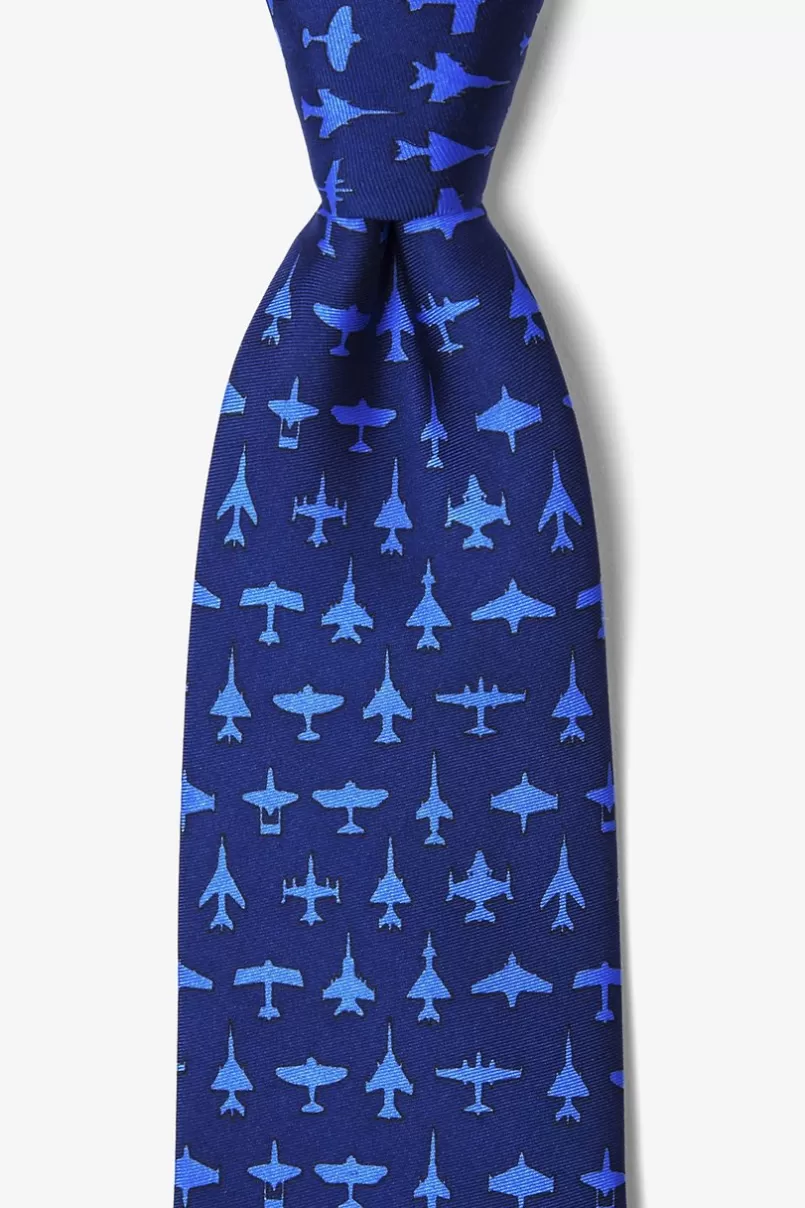 Ties Aviation Navy Blue Tie Flash Sale