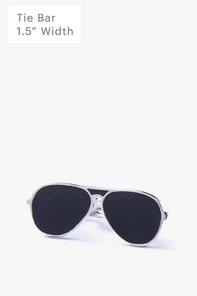 Ties Aviator Sunglasses Black Tie Bar New