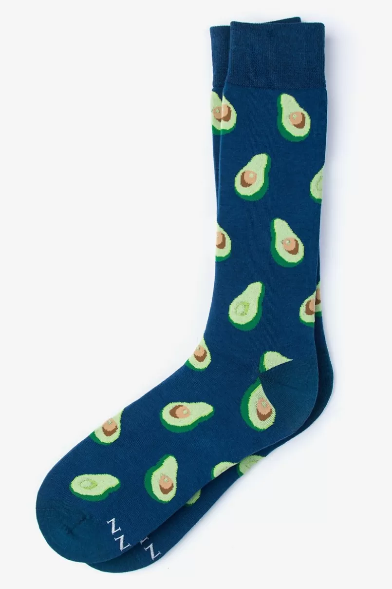 Ties Avocado Sock Blue New