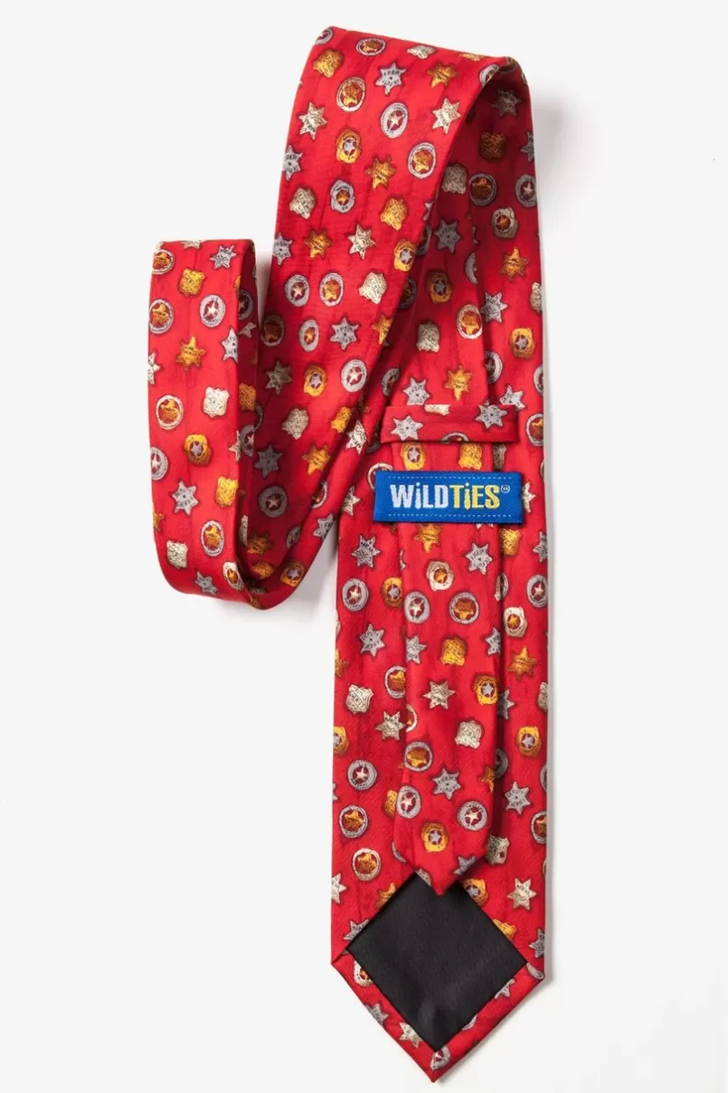 Ties Badges Red Tie New