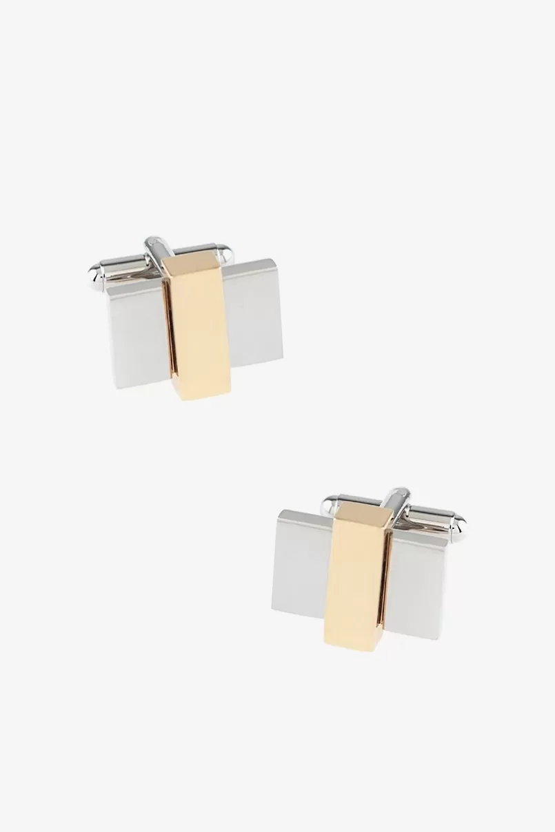 Ties Banded Gold Cufflinks Online
