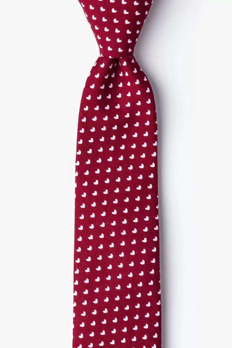 Ties Bandon Skinny Tie Burgundy Sale