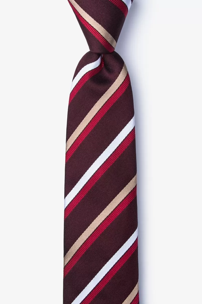 Ties Bann Skinny Tie Burgundy Outlet