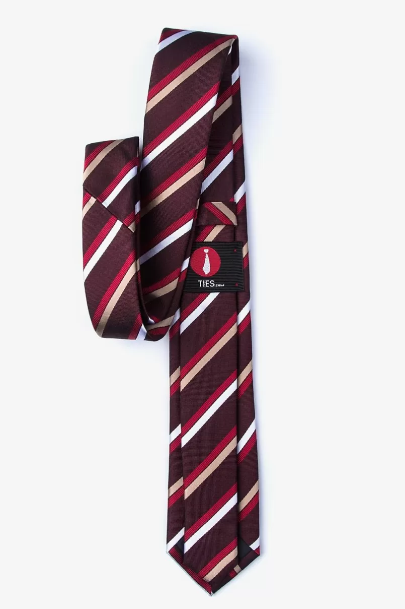 Ties Bann Skinny Tie Burgundy Outlet