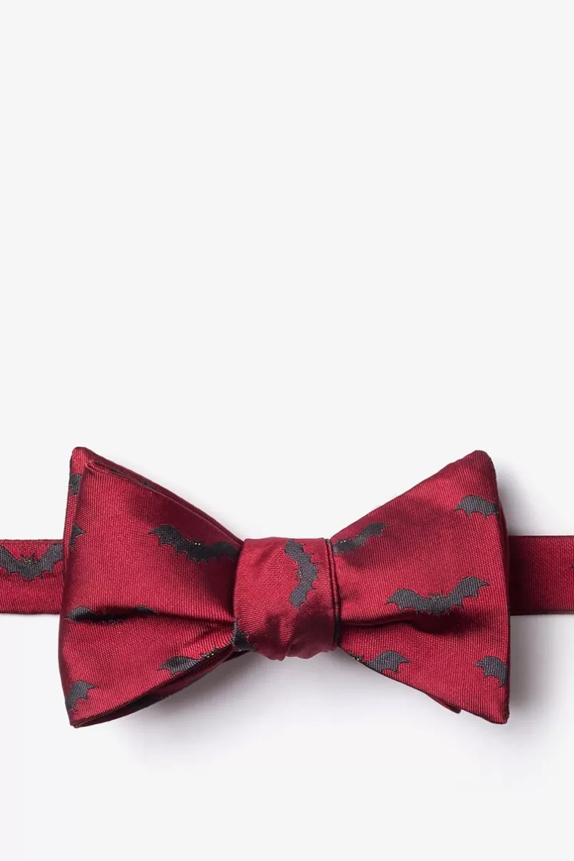 Ties Bats Self-Tie Bow Tie Maroon Online