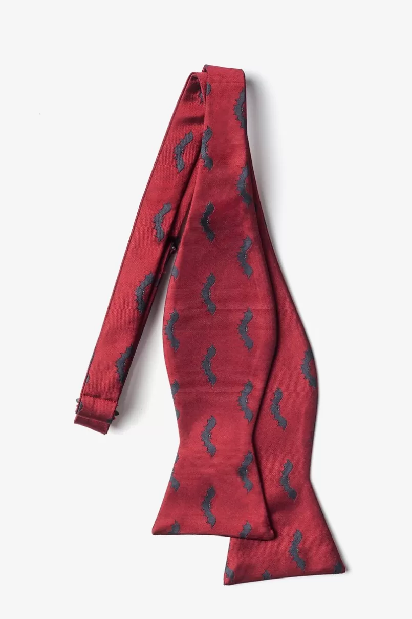 Ties Bats Self-Tie Bow Tie Maroon Online