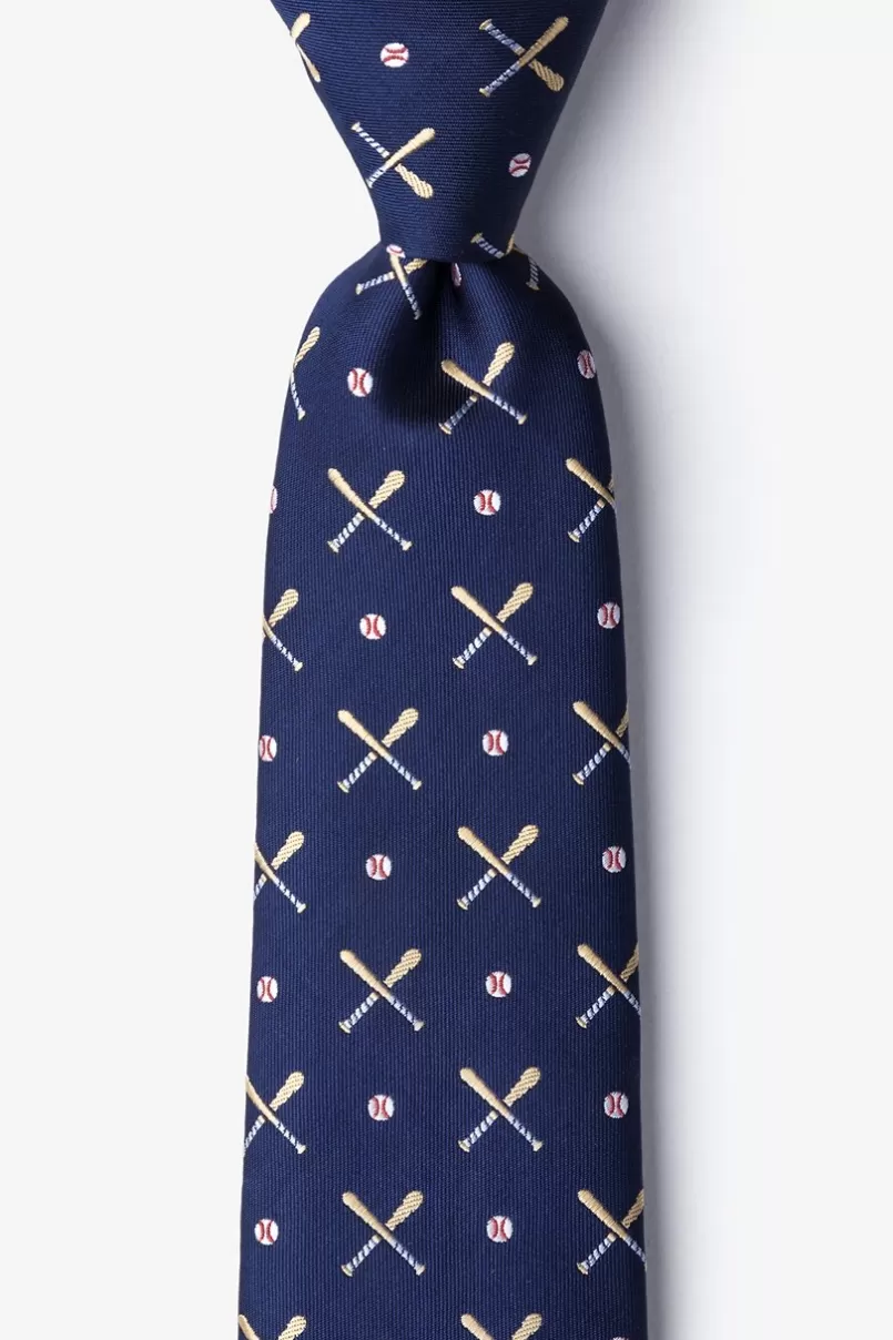 Ties Batter Up Navy Blue Tie NavyBlue Clearance