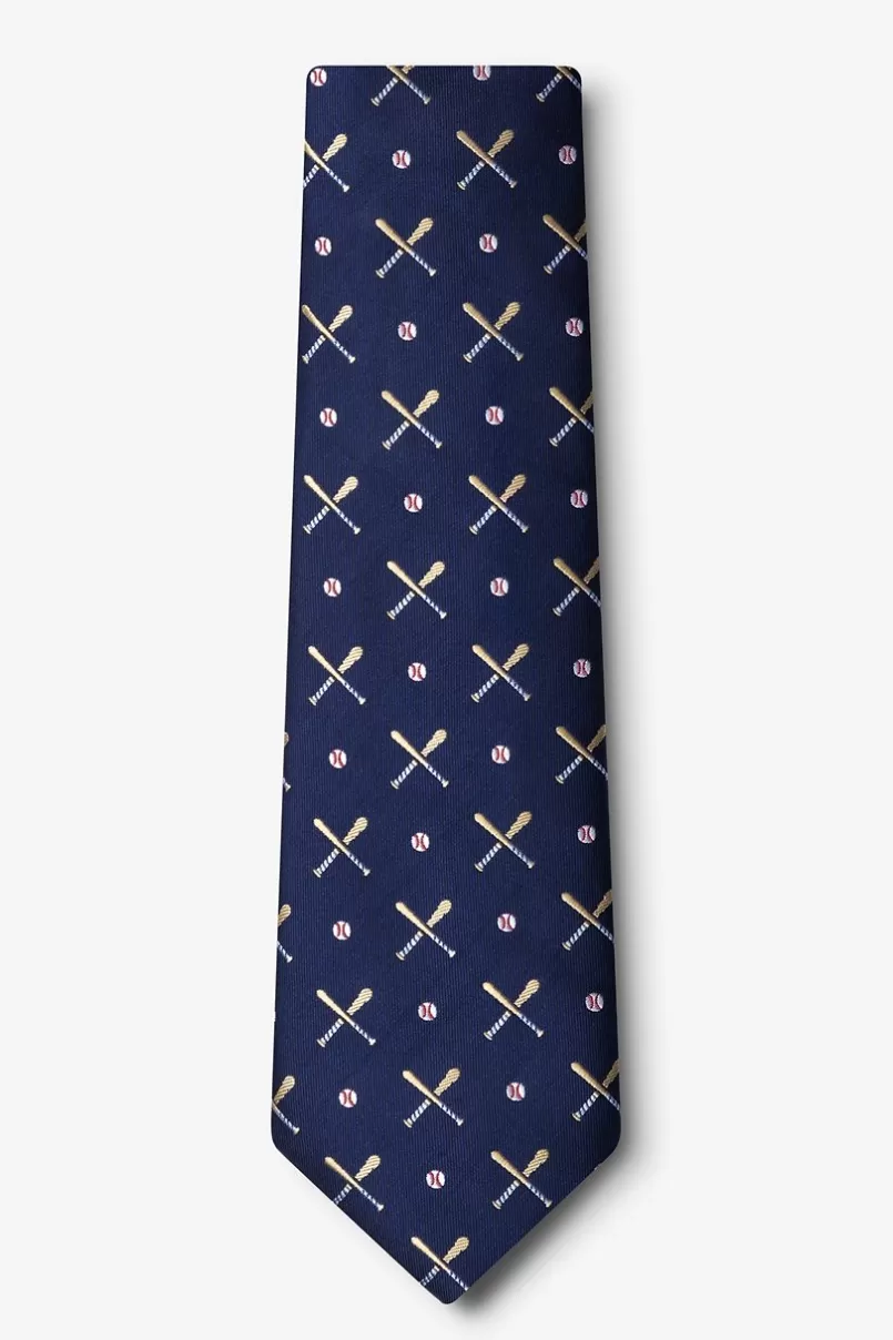 Ties Batter Up Navy Blue Tie NavyBlue Clearance