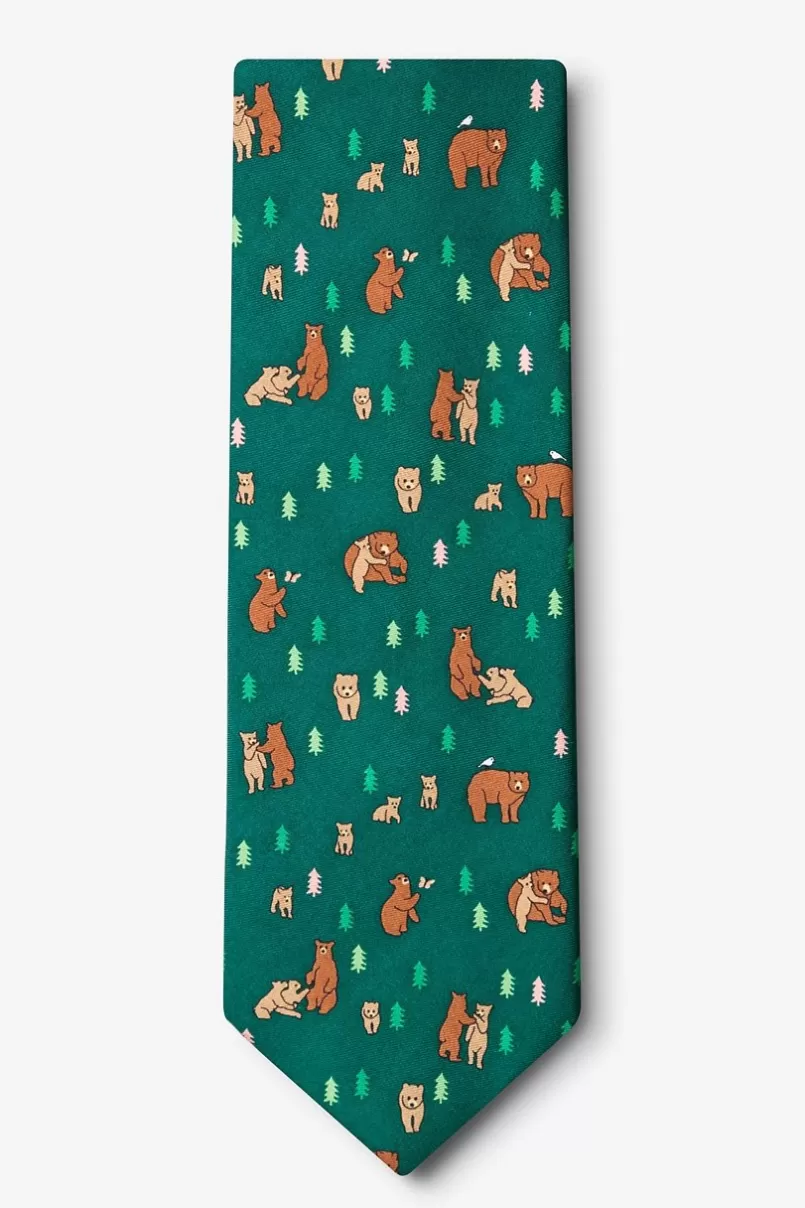 Ties Bear Necessi Green Tie Online