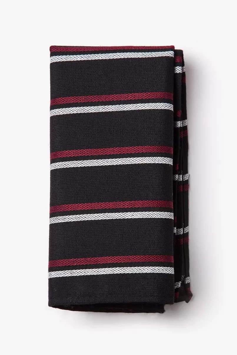Ties Beasley Pocket Square Black Cheap