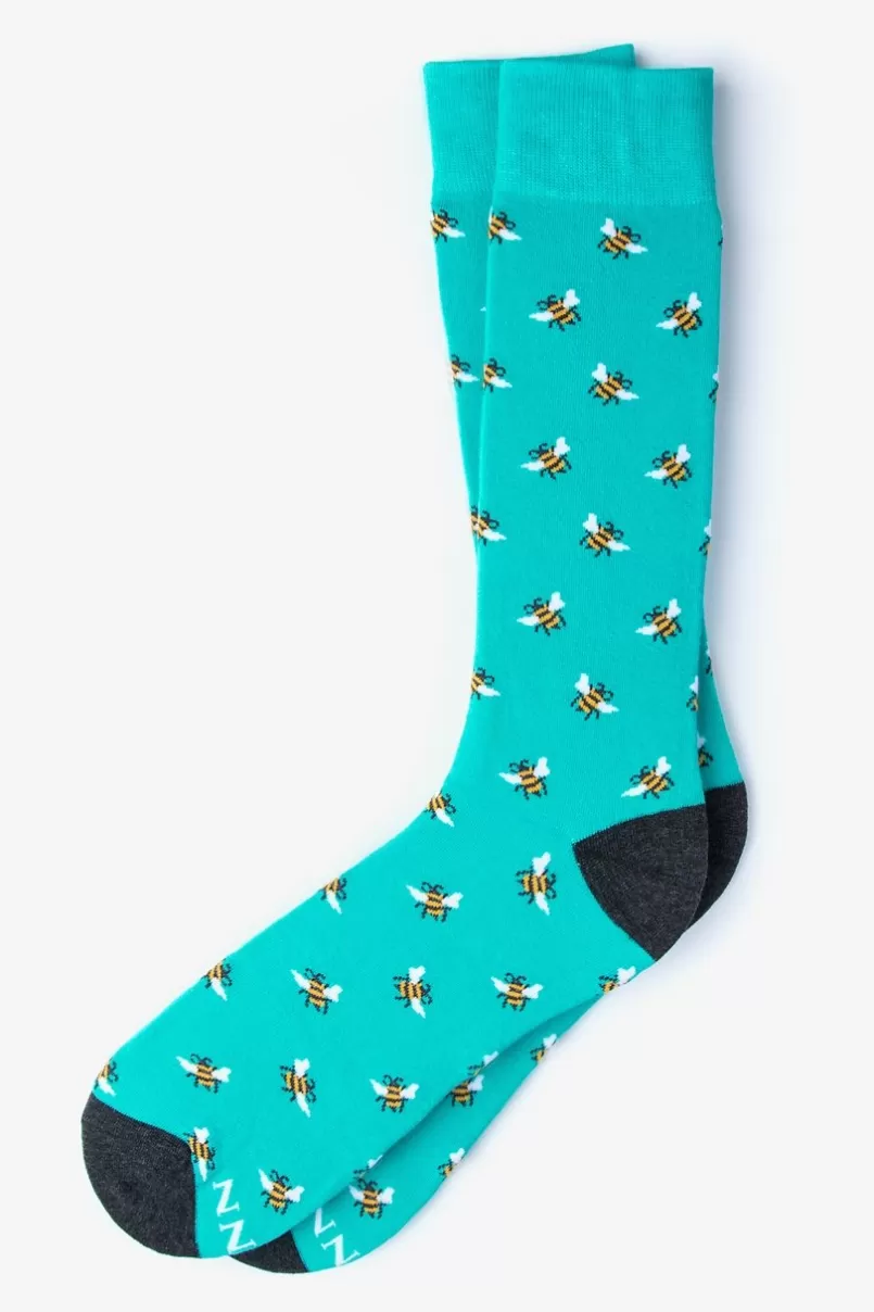 Ties Bee Sock Aqua Shop
