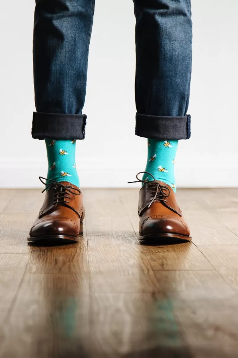 Ties Bee Sock Aqua Shop