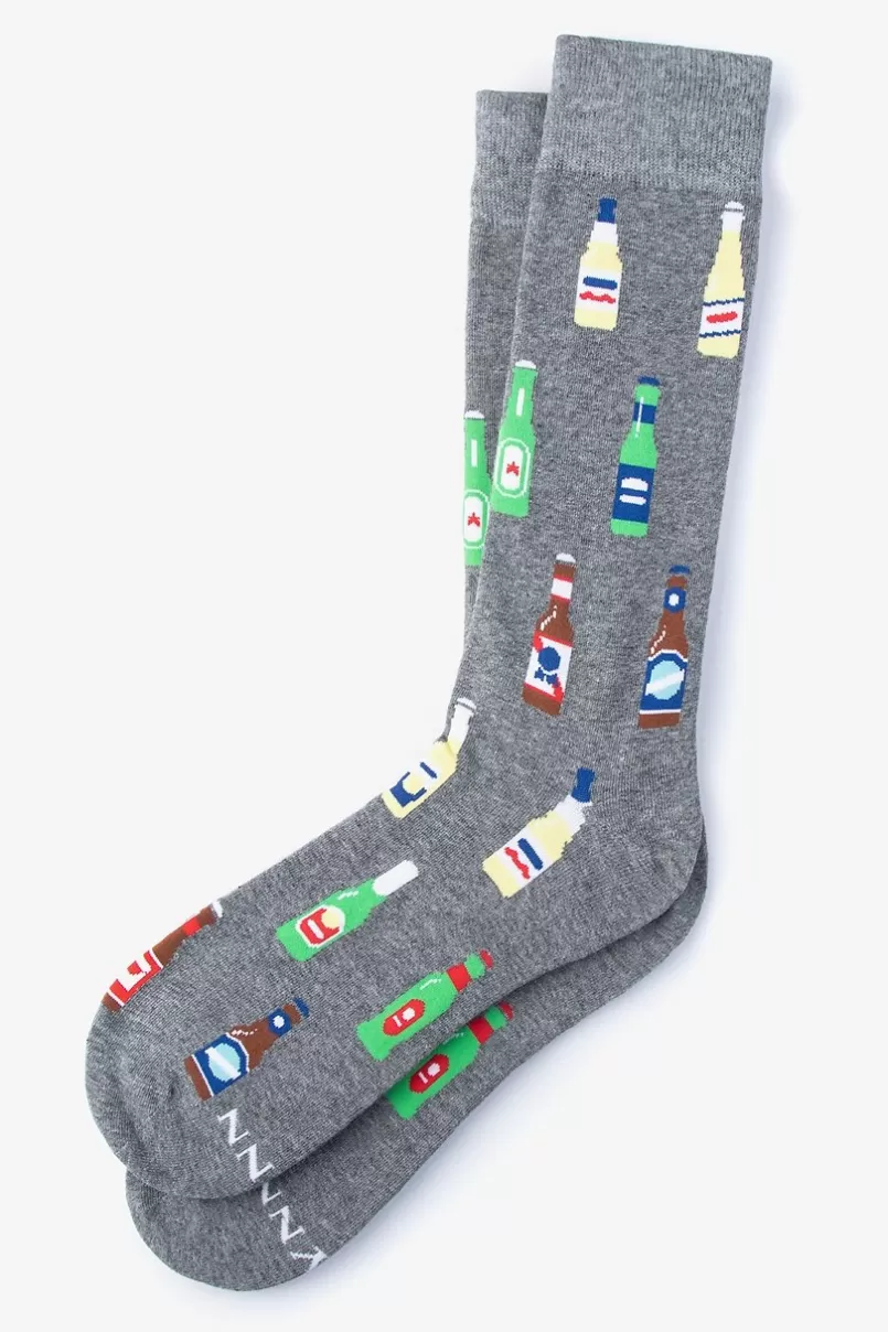 Ties Beer Bottle Sock Gray Cheap