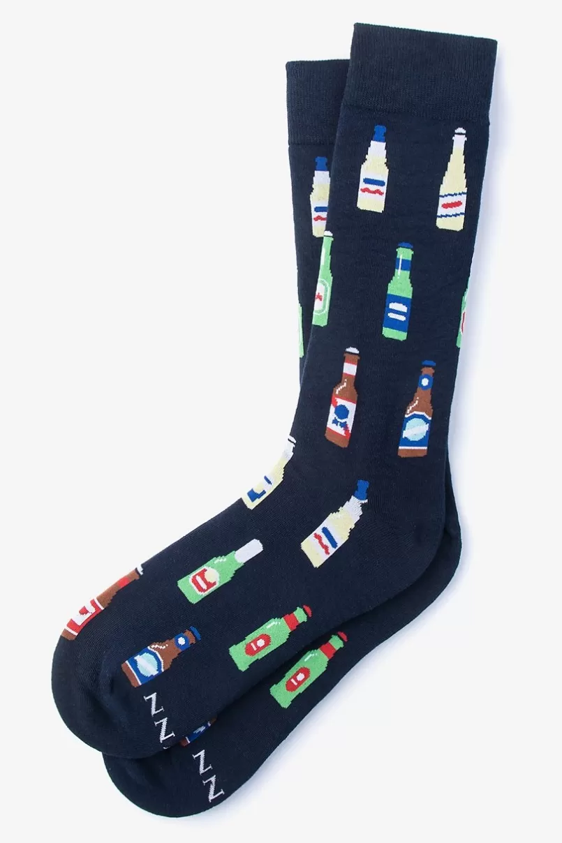 Ties Beer Bottle Navy Blue Sock NavyBlue Online