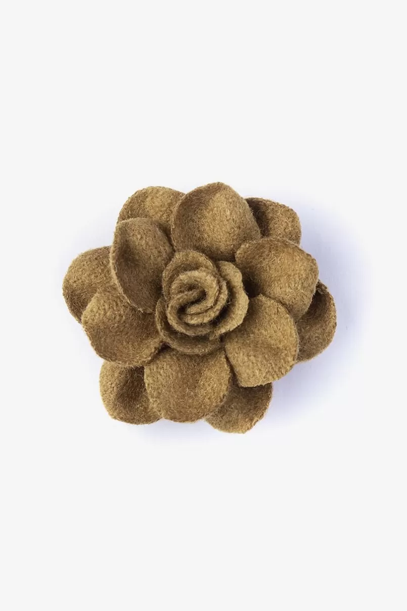 Ties Begonia Lapel Pin Brown Outlet
