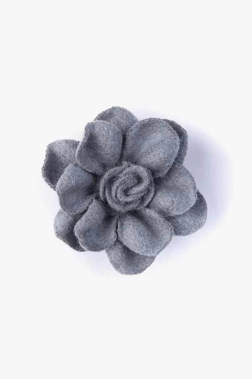 Ties Begonia Lapel Pin Gray Best Sale