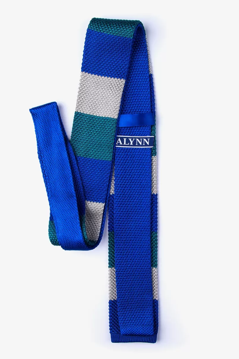 Ties Belgian Color Block Blue Knit Skinny Tie Best Sale